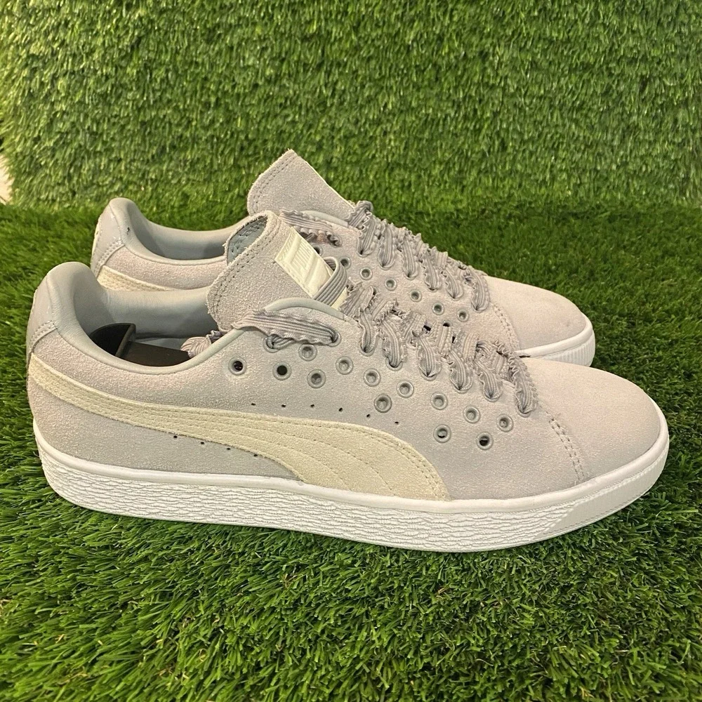Puma Suede XL Big‎ Ribbon Lace VR Sneakers - Gray - Women's Sz 9 Rare Shoes